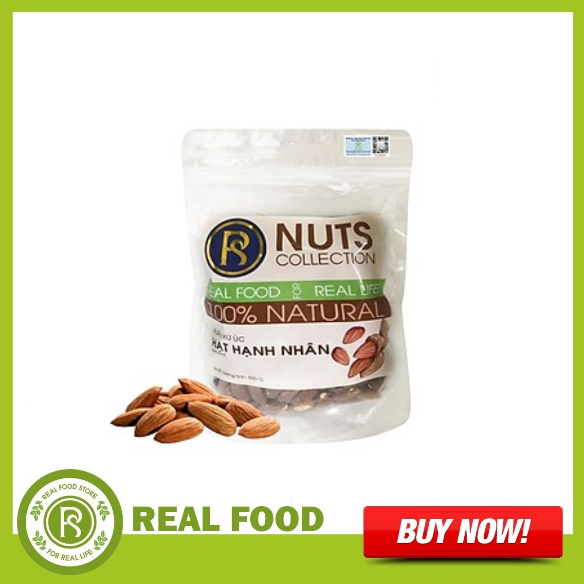 Túi Hạt Hạnh Nhân Dinh Dưỡng Cho Mẹ Real Food (250g)