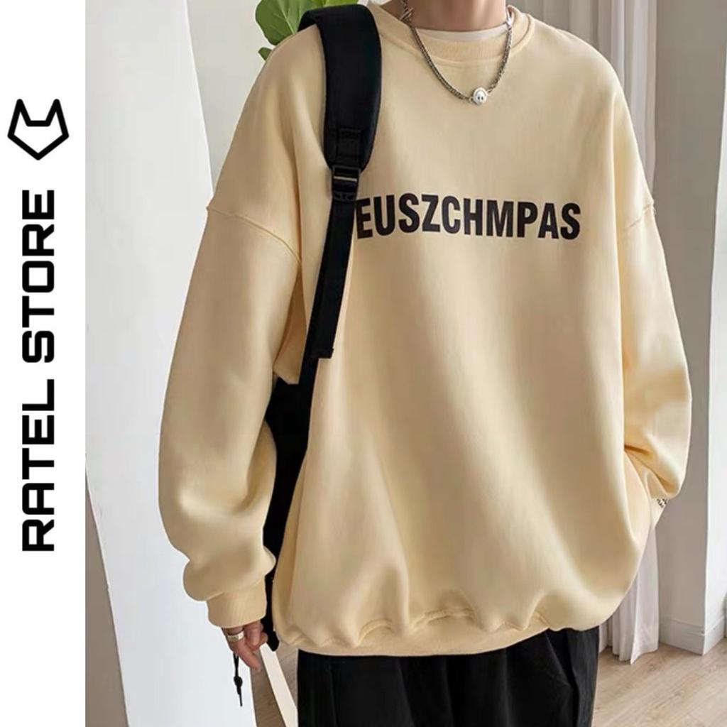 Áo Sweater Nỉ Bông Nam Nữ EUSZCHMPAS Unisex Form Rộng