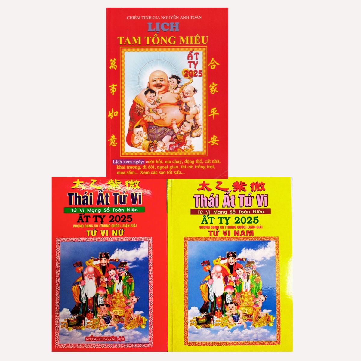 Combo Thái Ất Tử Vi - Tử Vi Mạng Số Toàn Niên + Lịch Tam Tông Miếu - Ất Tỵ 2025 (Bộ 3 Quyển)
