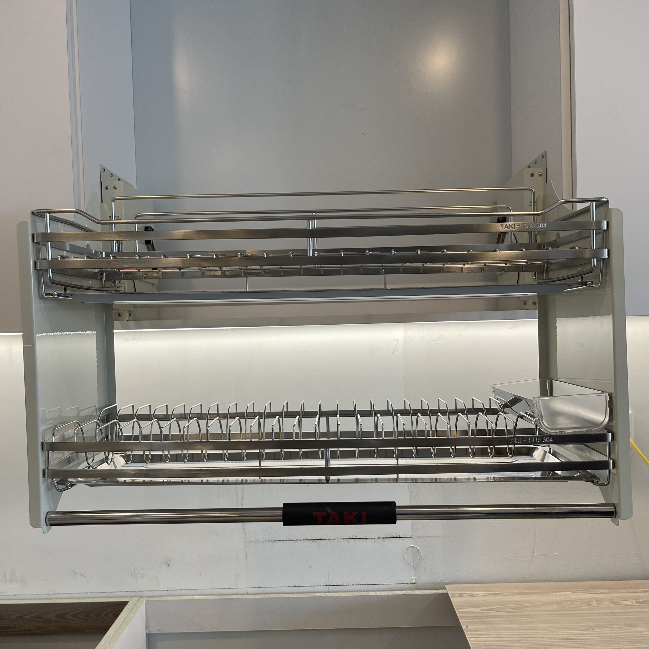 Kệ Chén Nâng Hạ TAKI INOX 304, Kệ Chén Thông Minh, Kệ Nâng Hạ - Bảo Hành Vĩnh Viễn INOX