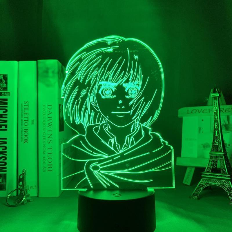 Đèn Led 3D ARMIN V - Đèn Led  ATTACK ON TITAN - Đèn Led 16 Màu Hình Nhân Vật Hoạt Hình, Cảm Ứng , Điều Khiển Từ Xa