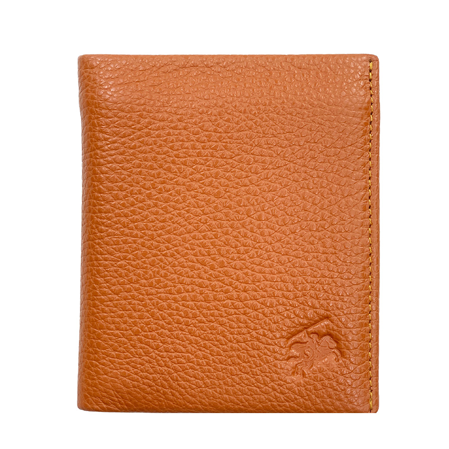 Bóp Đứng Nam Cao Cấp, Da Bò PEBBLED 2 Mềm Mại, Mỏng Nhẹ, Phong Cách Hiện Đại - Cá Tính, Size Lớn, Dáng Đứng - Gập 2, Nhiều Ngăn Để Tiền Và Giấy Tờ Tiện Dụng