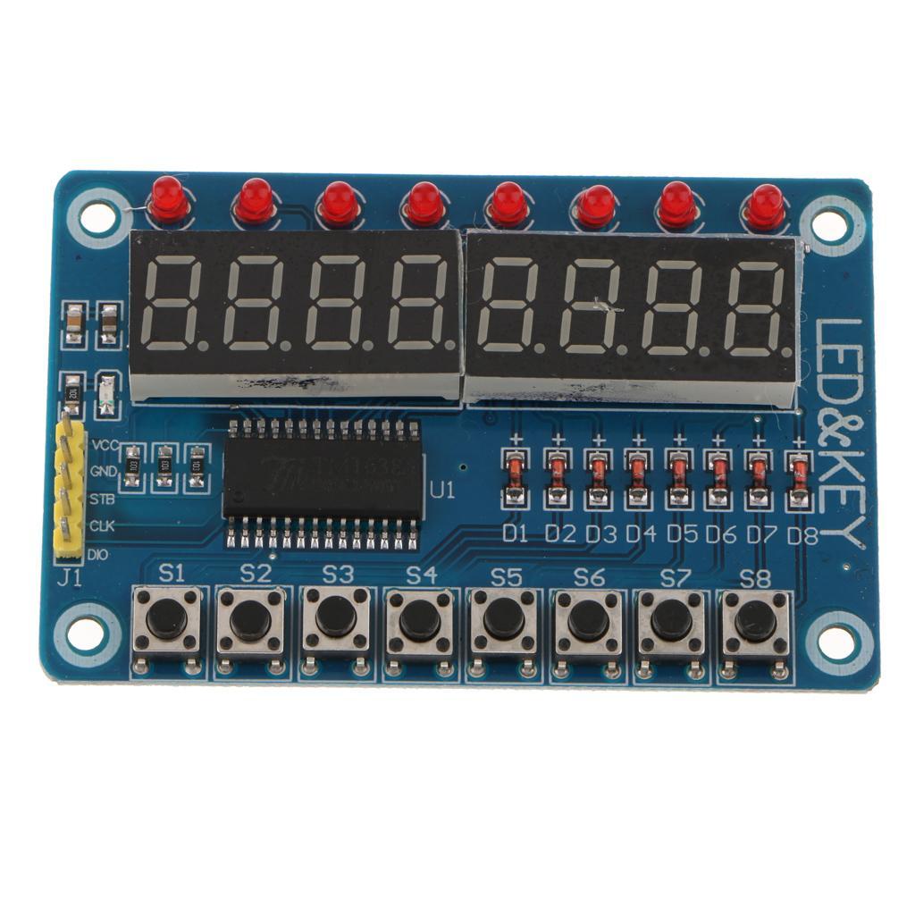 TM1638 LED Display 8-Bit Digital Tube Module 8 Keys 8 Bits Keyboard Compatible With STC