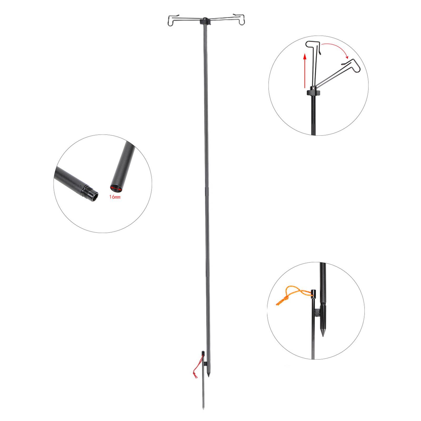 Camping Lantern Stand Foldable Aluminum Alloy Hanger for Picnic BBQ Camping