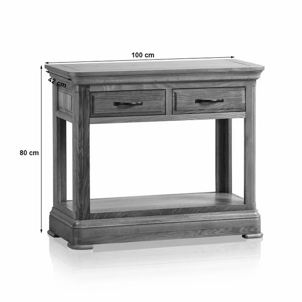 Bàn Console 2 Ngăn Kéo Canterbury Gỗ Sồi Ibie LTO2CANO (100 x 42 cm)