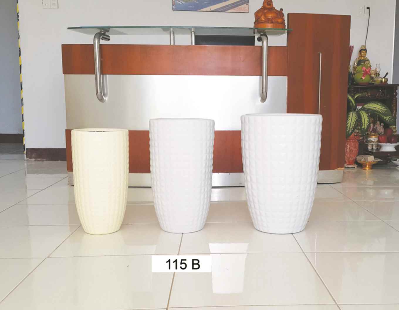 Chậu hoa tròn Composite KGC - 115B