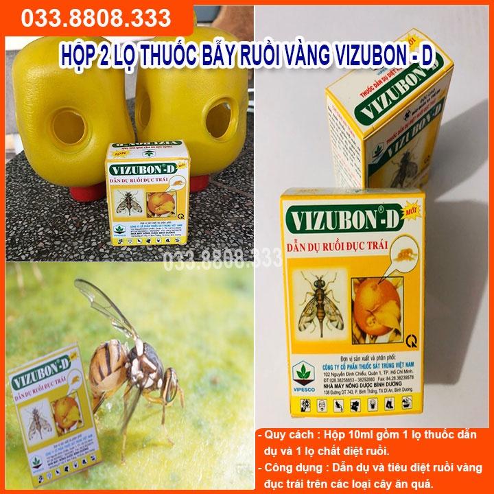 2 Lọ dẫn dụ diệt ruồi vàng Vizubon-D - chất lượng tốt, an toàn cho người dùng