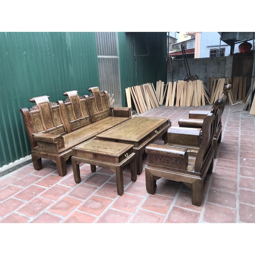 Bộ Bàn Ghế Âu Á Gỗ Mun Đuôi Công