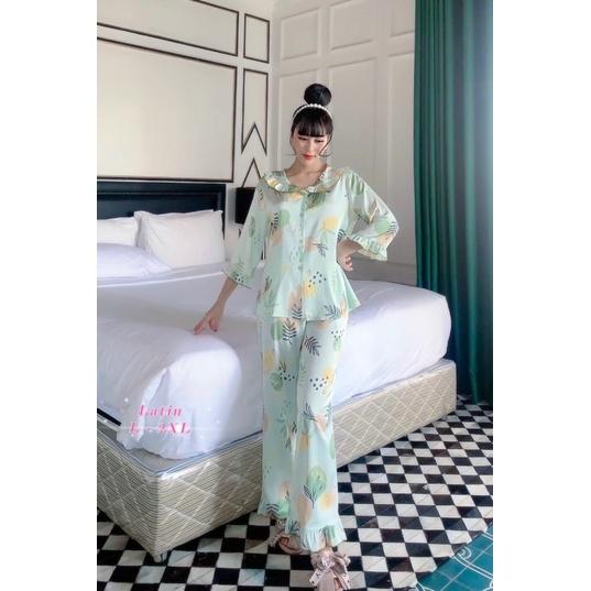 PYJAMAS LỤA LANTIN - QUẦN DÀI TAY LỠ BÈO