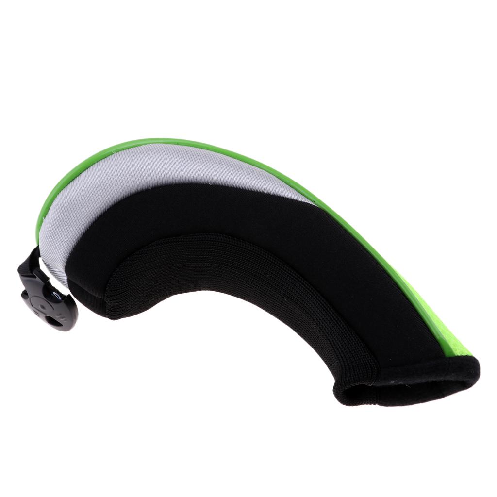 2x Golf Hybrid UT Club Head Cover Headcover W/ Number Tag Green Black