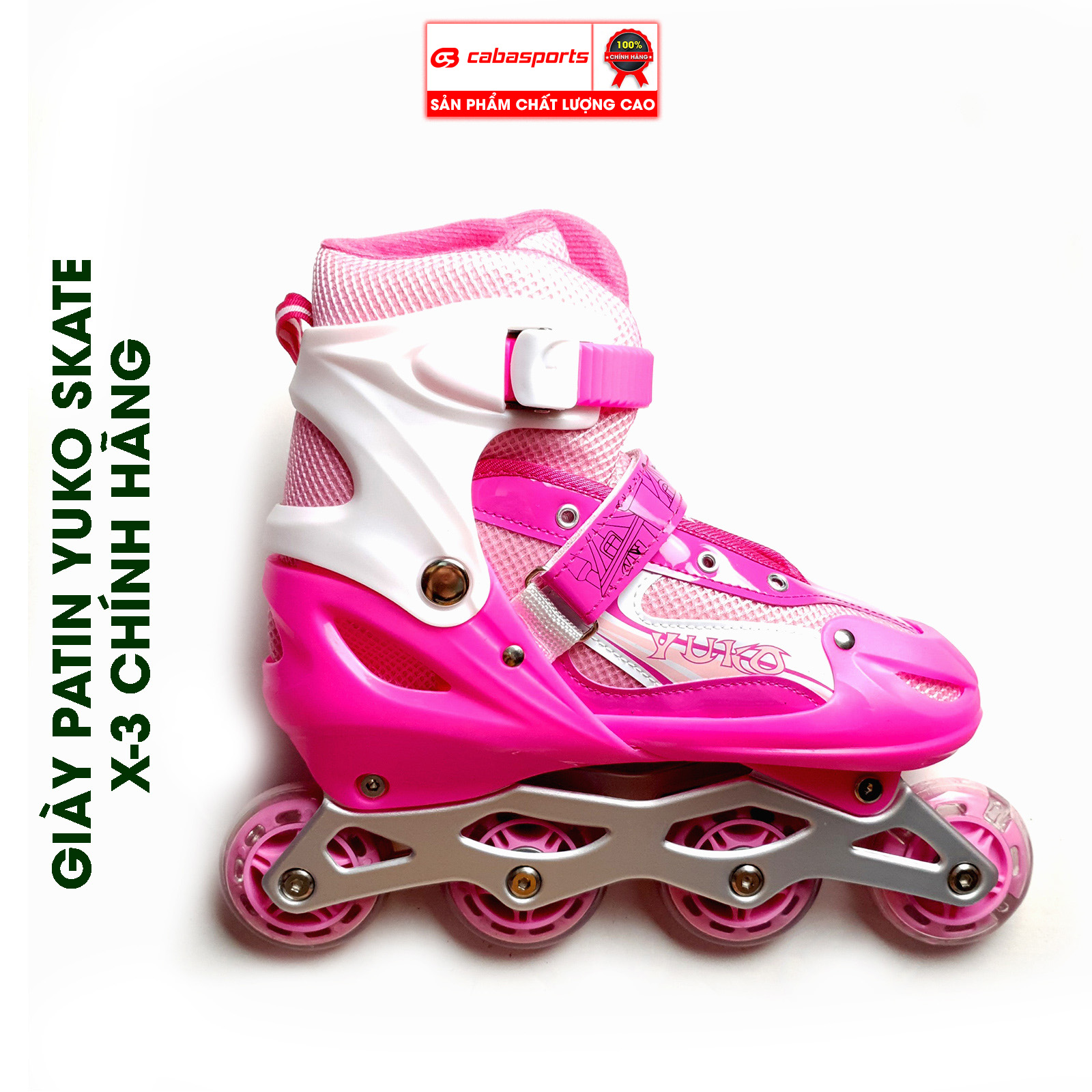 Giày Patin Yuko SKATE X-3 giá rẻ 4 bánh cao cấp có đèn