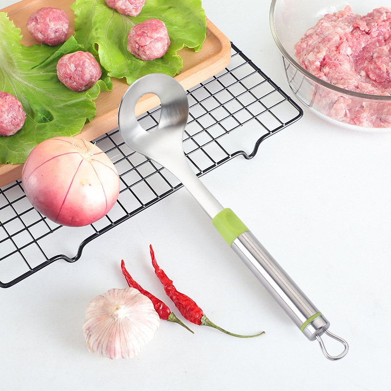 Combo Muỗng thìa SUS 304 Làm Khuôn Thịt Viên,Cá Viên, có chữ SUS 304 ( TẶNG hộp 3L nắp silicon nội địa nhật bản