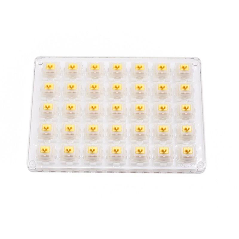 HSV 35Pcs Gateron CAP Switch Milky Gold Switchfor Mechanical Keyboard Switch