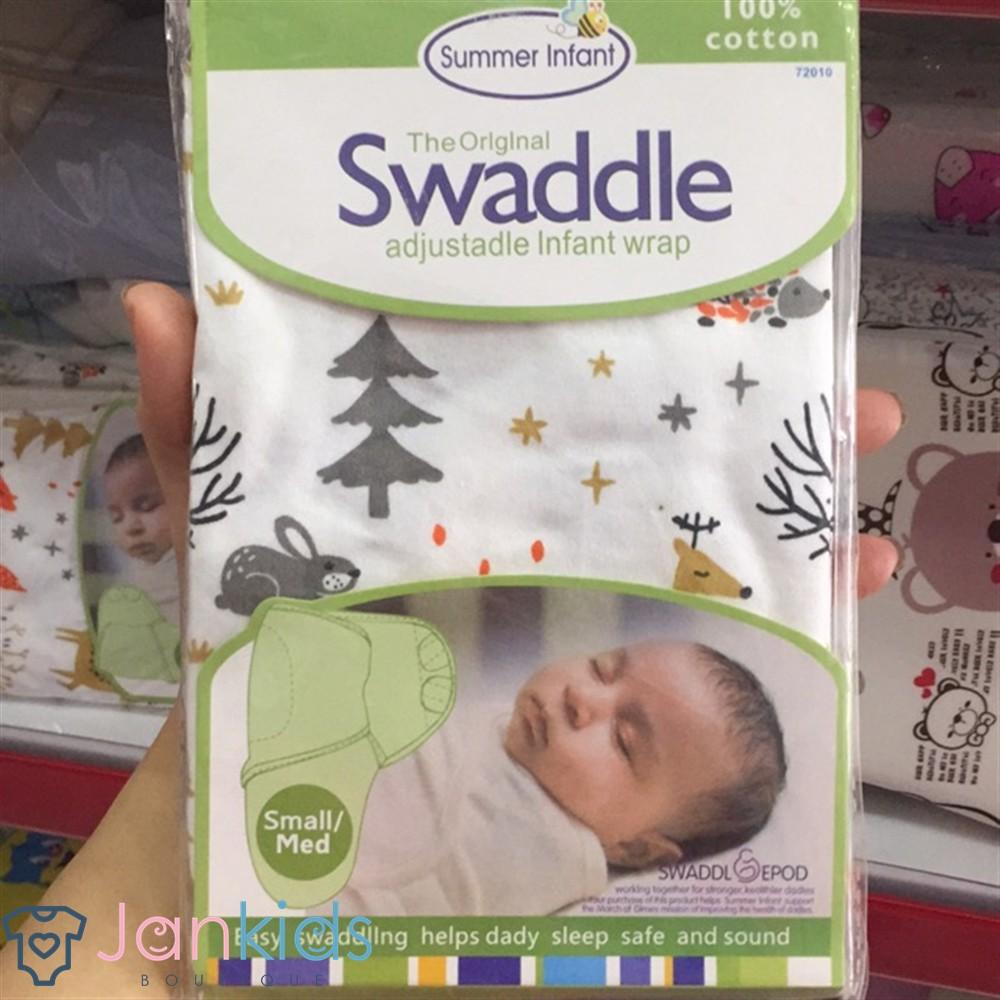 Ủ kén Summer Swaddle Me 100% cotton cho bé 0-4 tháng tuổi