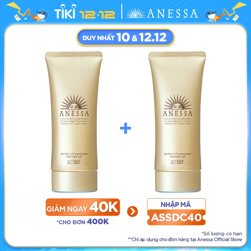 Kem chống nắng dạng gel bảo vệ hoàn hảo Anessa Perfect UV Sunscreen Skincare Gel 90g tặng Kem chống nắng dạng gel 90g