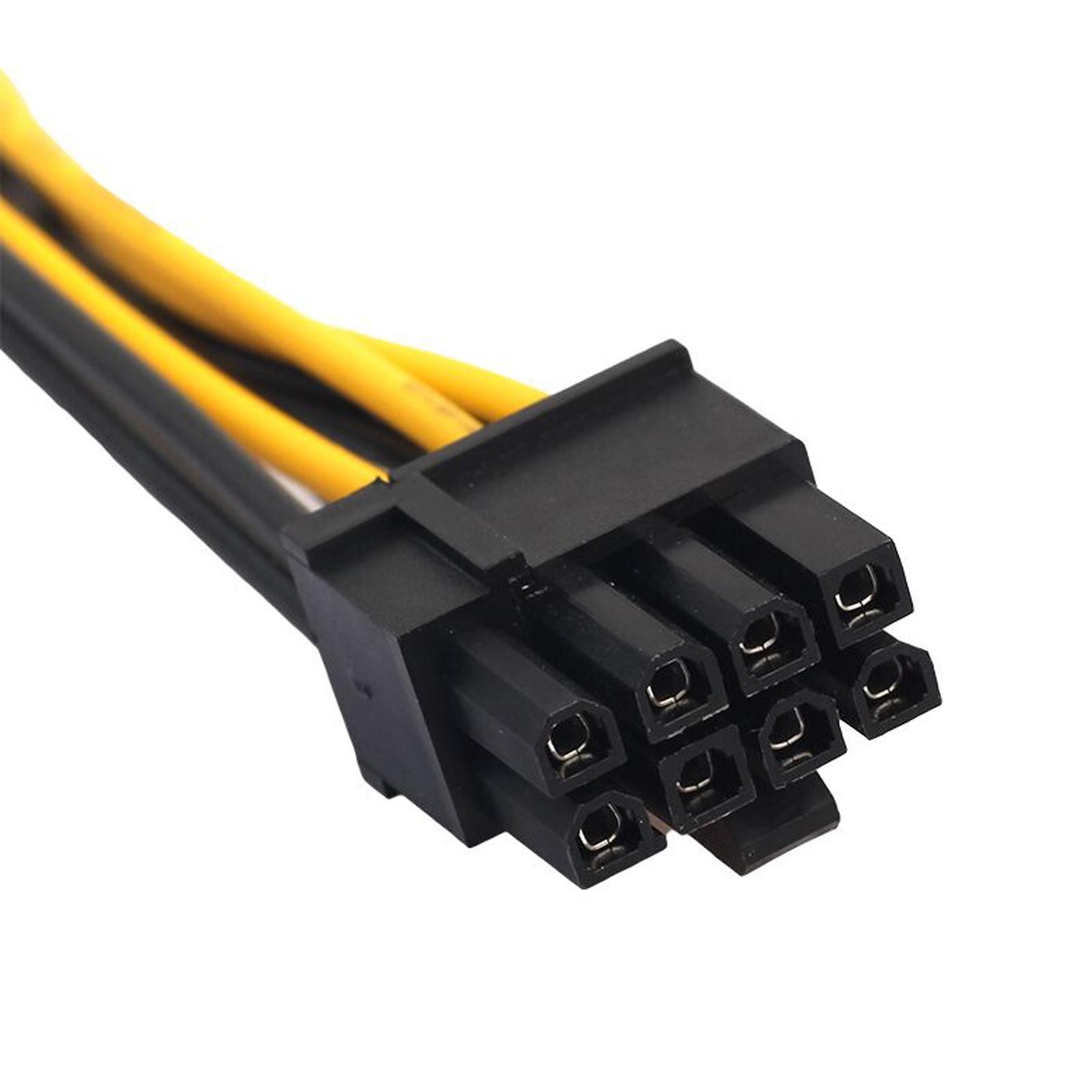 Splitter 11.8inch Extention 8-Pin to Dual 8-Pin  Power Supply Cable PCI Express