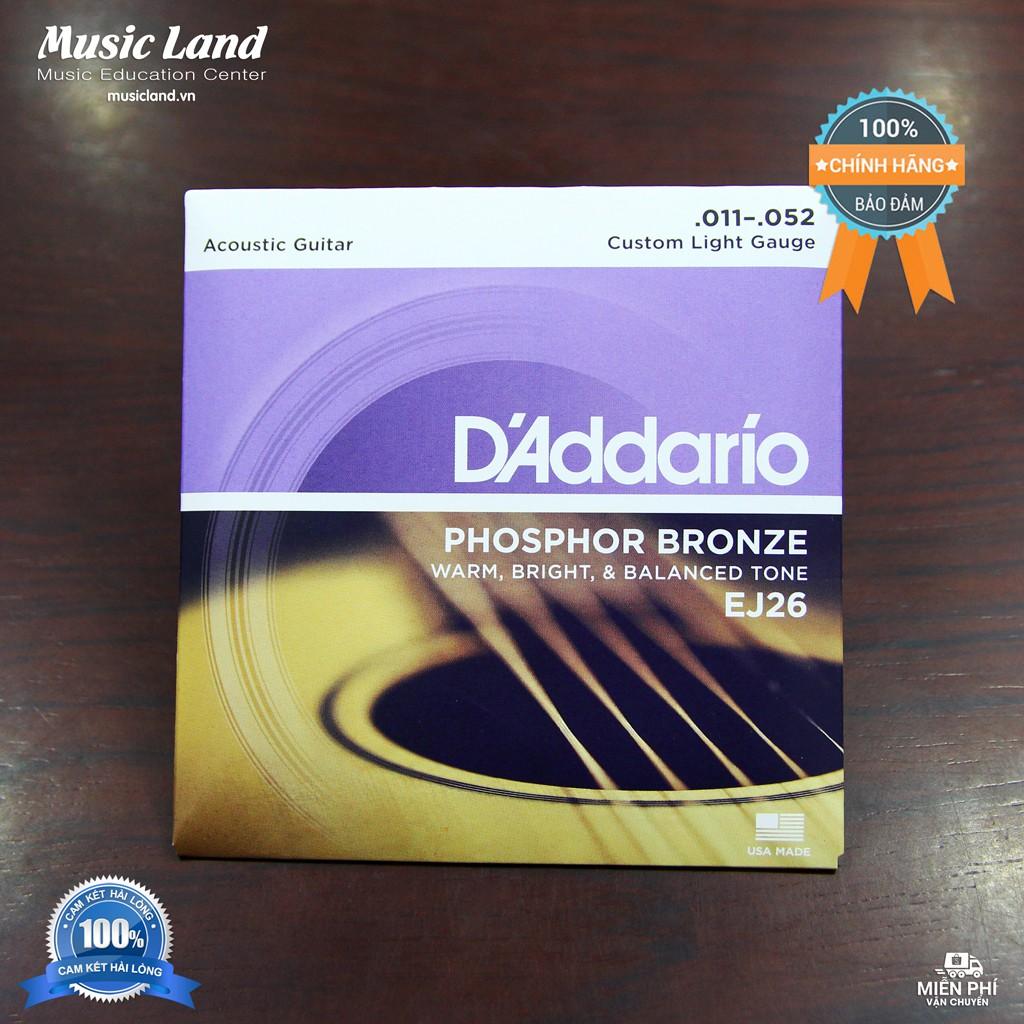 Dây Đàn Guitar Acoustic D'addario EJ26 - Hàng Chính Hãng