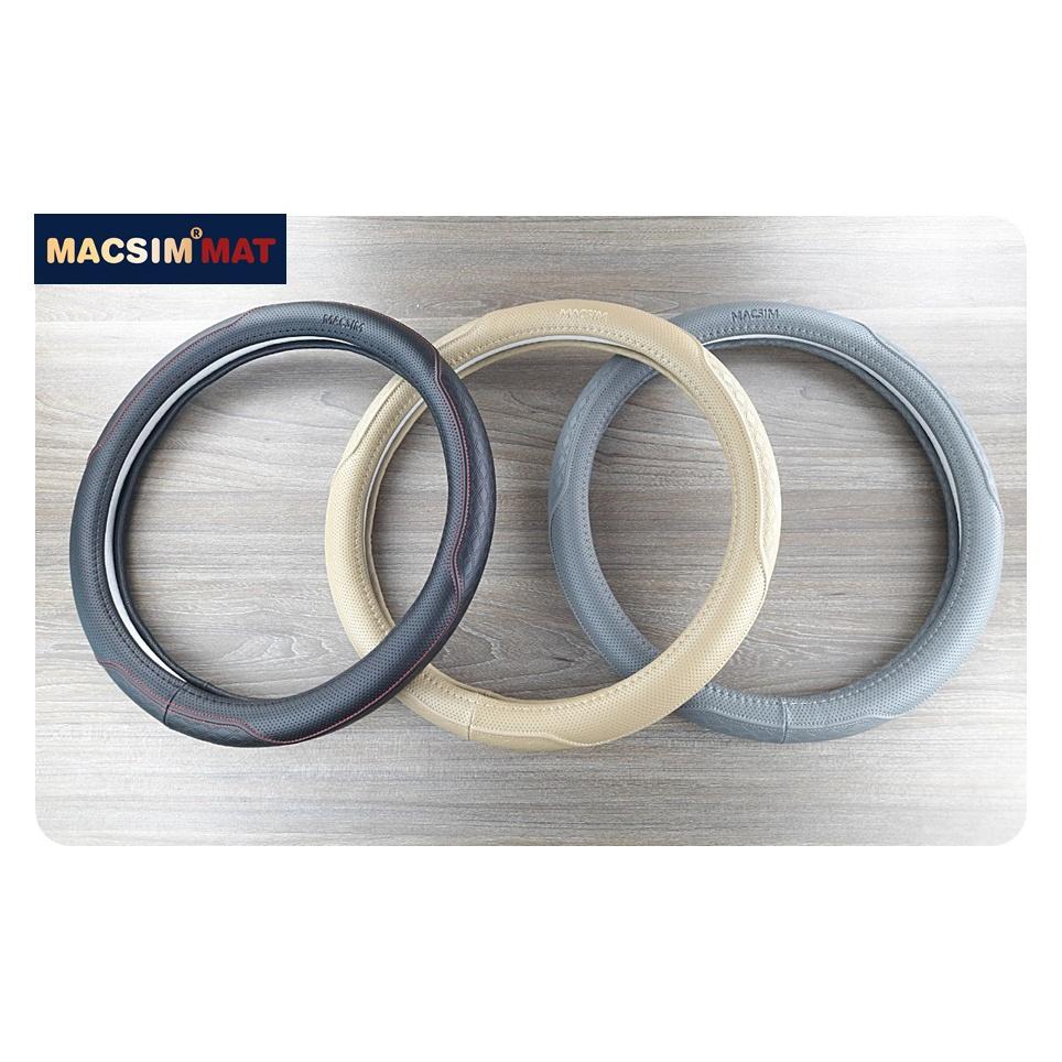 Bọc vô lăng cao cấp Macsim mã L612 mới chất liệu da thật - Khâu tay 100% size M phù hợp các loại xe