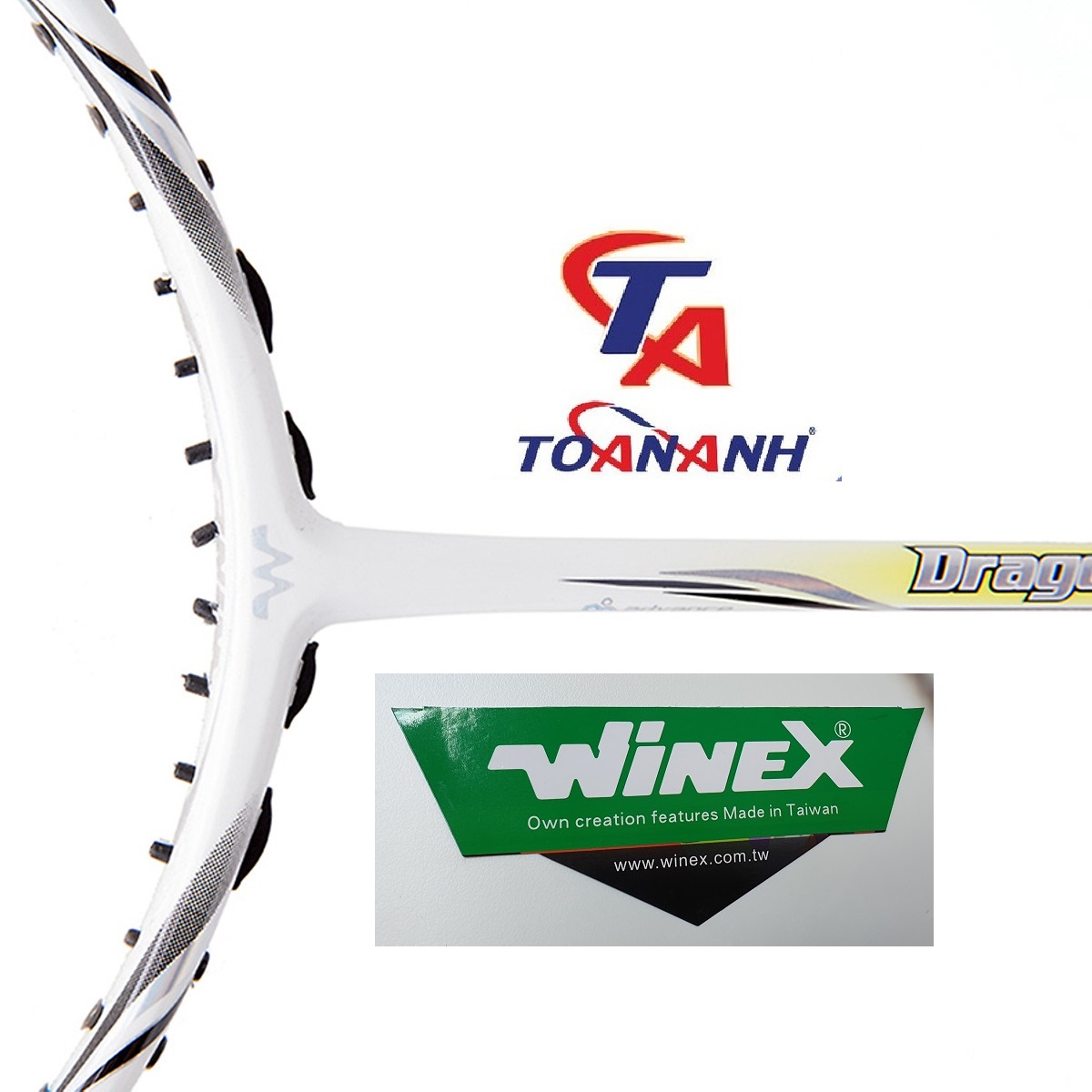 Vợt Cầu Lông Không Dây Winex Dragon Flower DF- 20 – Xanh Vàng