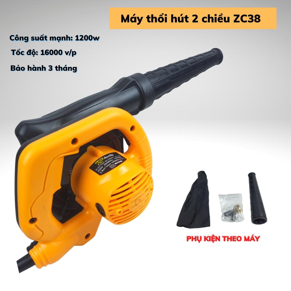 Máy thổi hút bụi ZC38, 1200W - Máy thổi hút bụi đa năng - LÕI ĐỒNG 100%