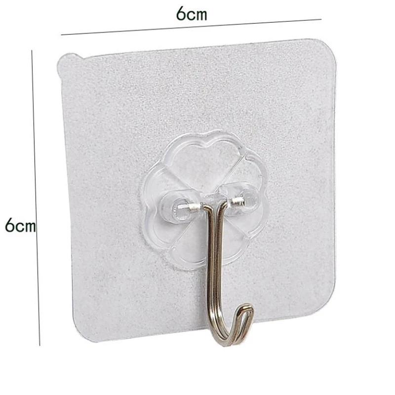 Móc Dán Tường Trong Suốt Chịu Lực 6x6cm