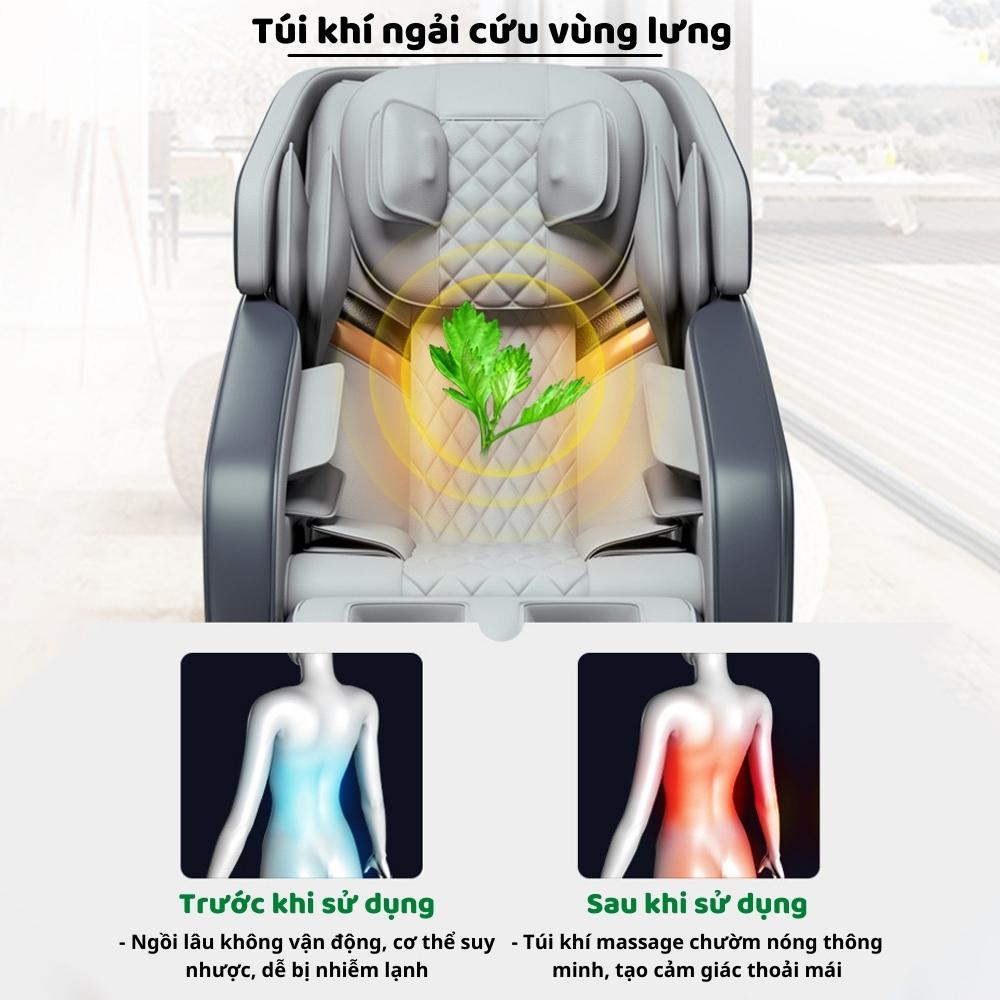 Ghế massage trị liệu toàn thân Kagawa K9 cao cấp đa chức năng công nghệ túi khí, nhiệt hồng ngoại