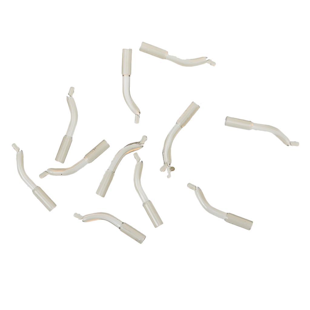 Pack of 10 Carp Accessories Anti- Line Aligner Hook Sleeve End Tackle Fishing Swivel - Light Green/Light Yellow