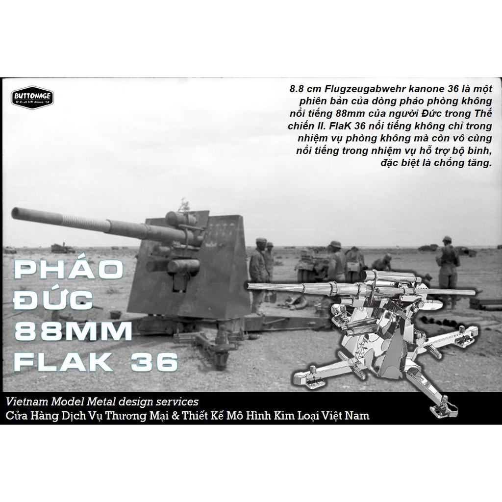 Mô Hình Lắp Ráp 3d Phao Đức 88mm Flak 36
