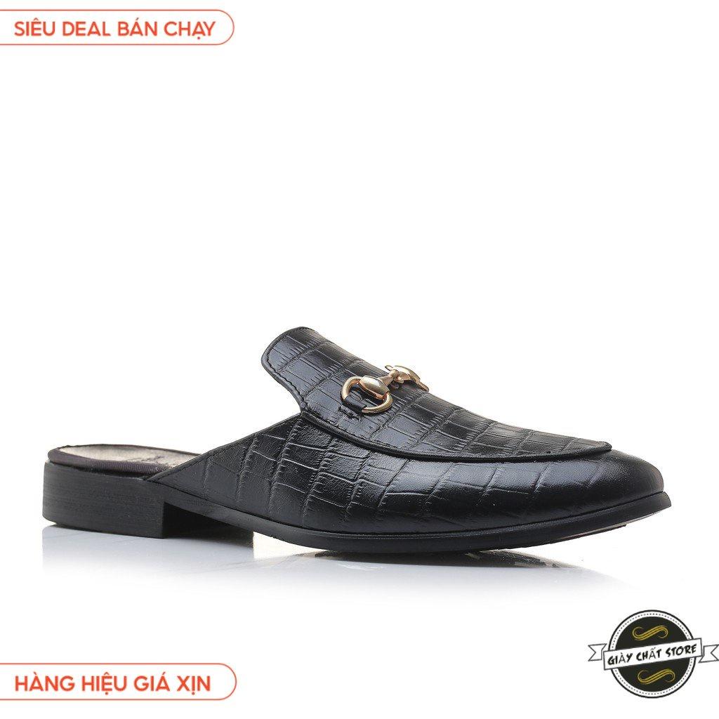 Giày sục nam CAO CẤP BTAHOME LX 280-3 size 38-45, DA Pu VÂN CÁ SẤU