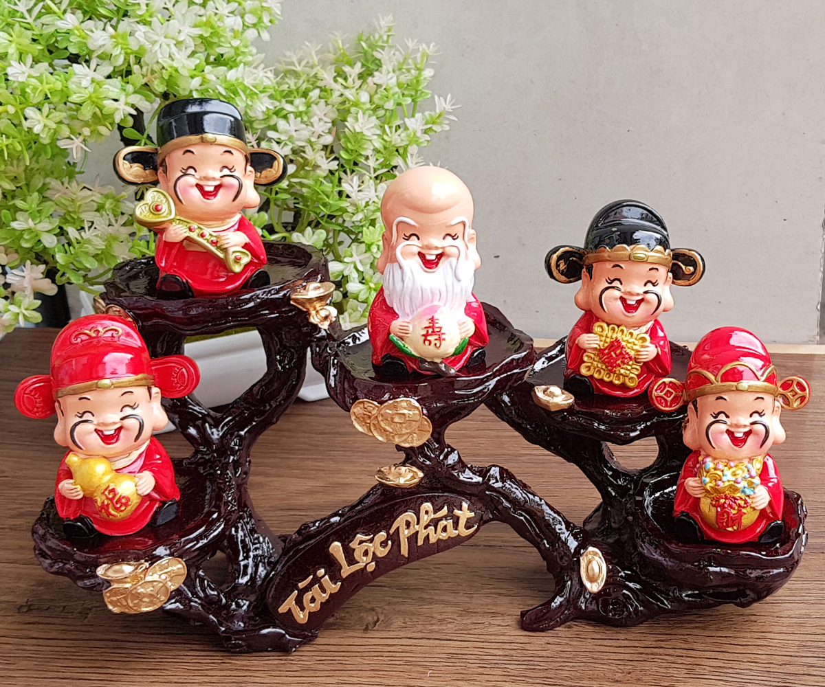 Bộ tượng 5 ông cung hỷ ,phúc lộc thọ
