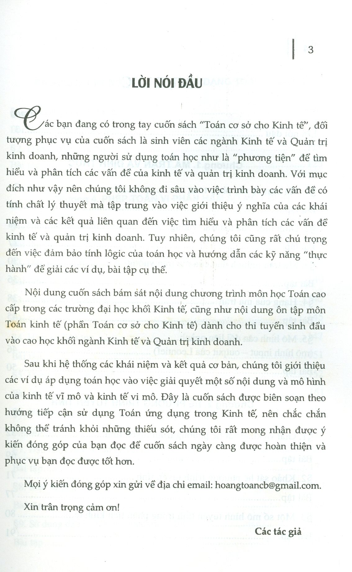 Toán Cơ Sở Cho Kinh Tế