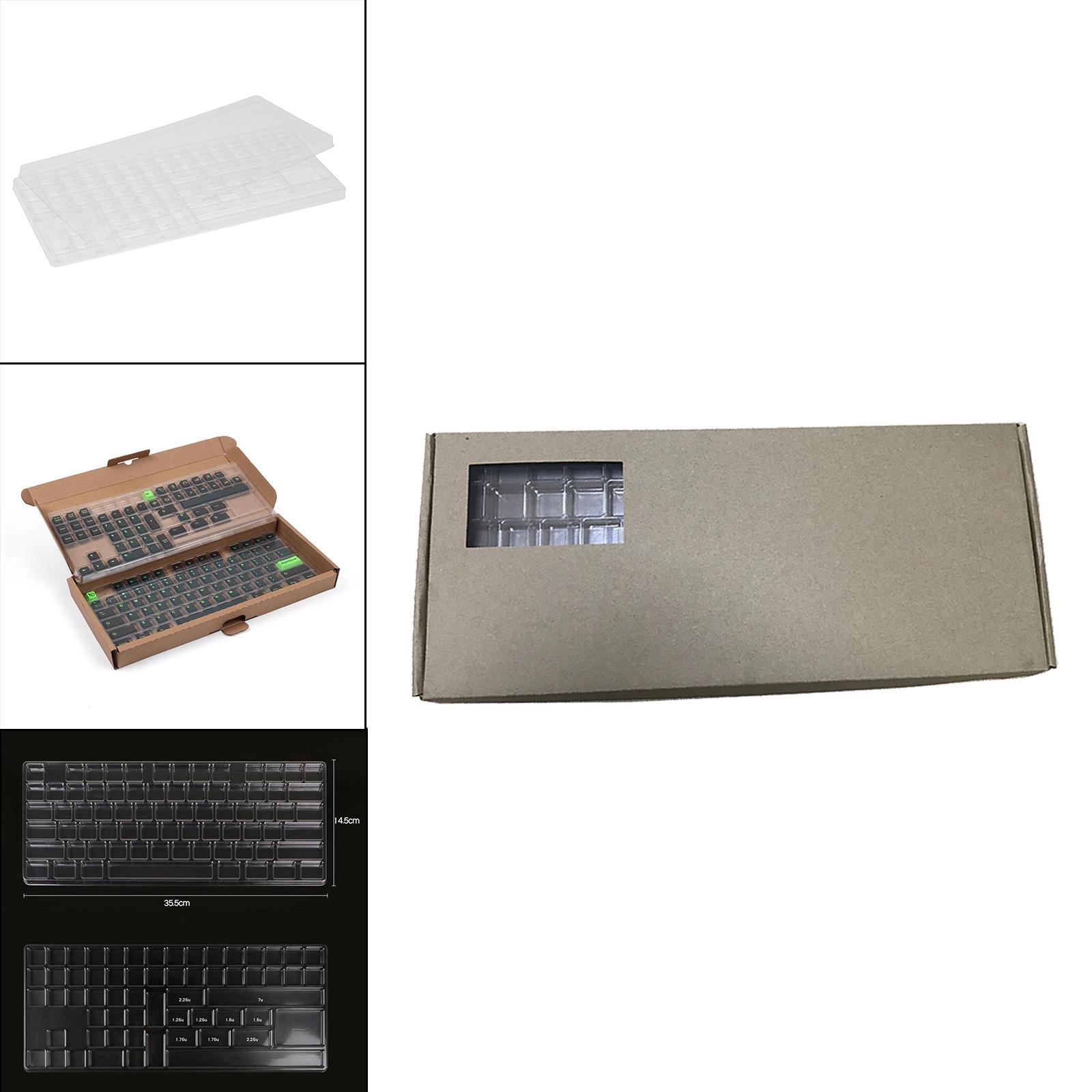 2 Layers Keycap Storage Box Dustproof Lid Compartment Keyboard Set Storage