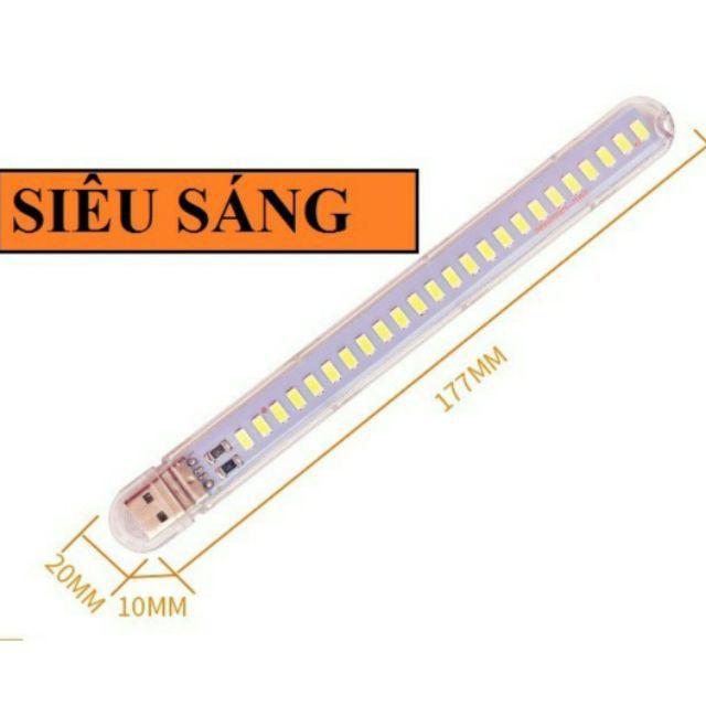 Đèn led gắn cổng USB siêu sáng 24 bóng đế nhôm tản nhiệt hàng cao cấp