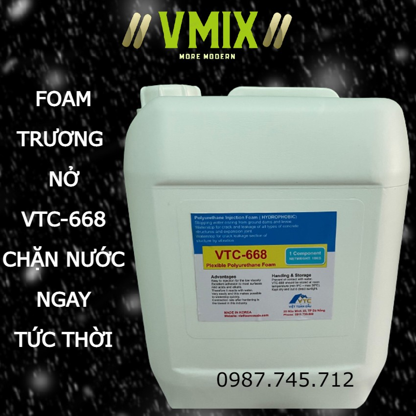 Keo chống thấm trương nở PU chặn nước ngay tức thời khi gặp nước,chống rò rỉ nước cho tầng hầm ,bể nước.
