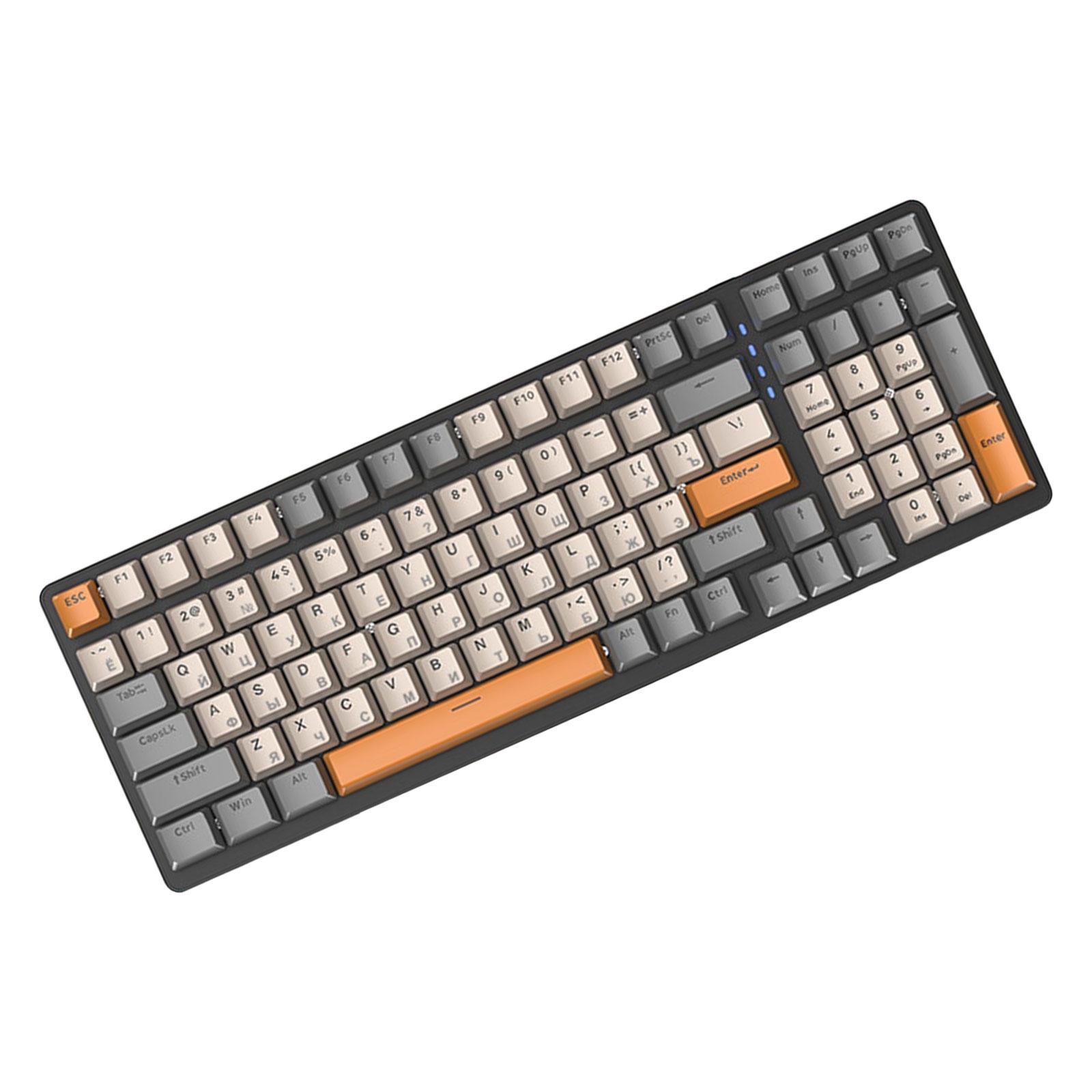 Russian Mechanical Keyboard Backlit 98% Allocation for PC Laptop Gamer