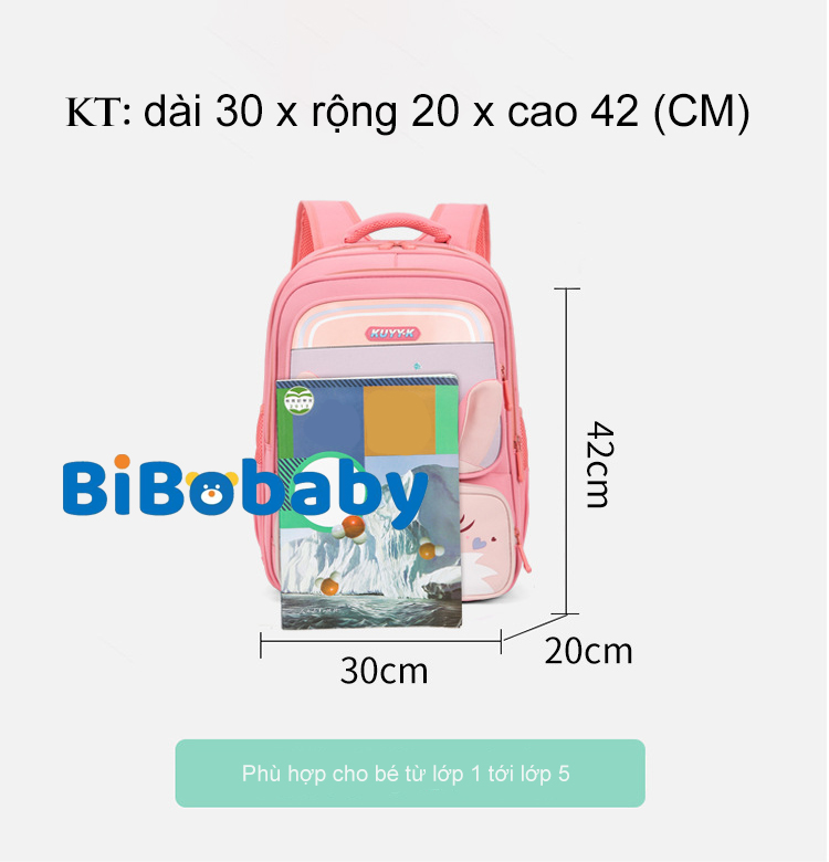 Balo trẻ em chống gù an toàn cho bé đi học tiểu học 201
