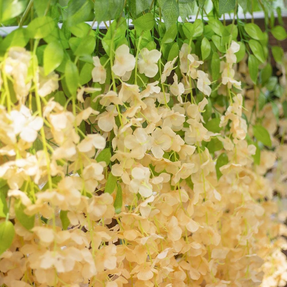 Cành Tử Đằng Giả Nhiều Hoa Dài 110 Cm, 3 nhánh - Dây Leo Hoa Giả