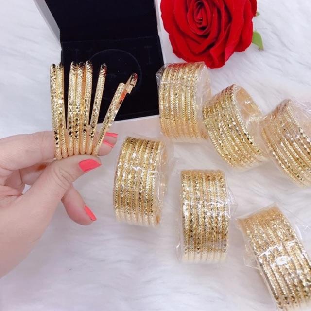 Vòng xi men khoá vàng mạ vàng siêu bền màu RCLN