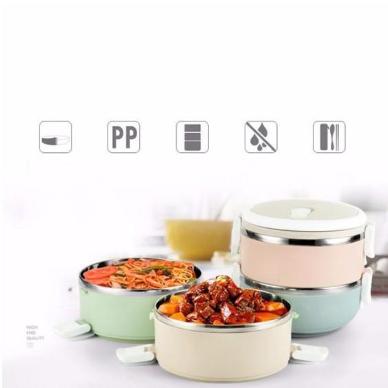 HỘP CƠM 2 TẦNG LÚA MẠCH LÕI INOX TIỆN DỤNG
