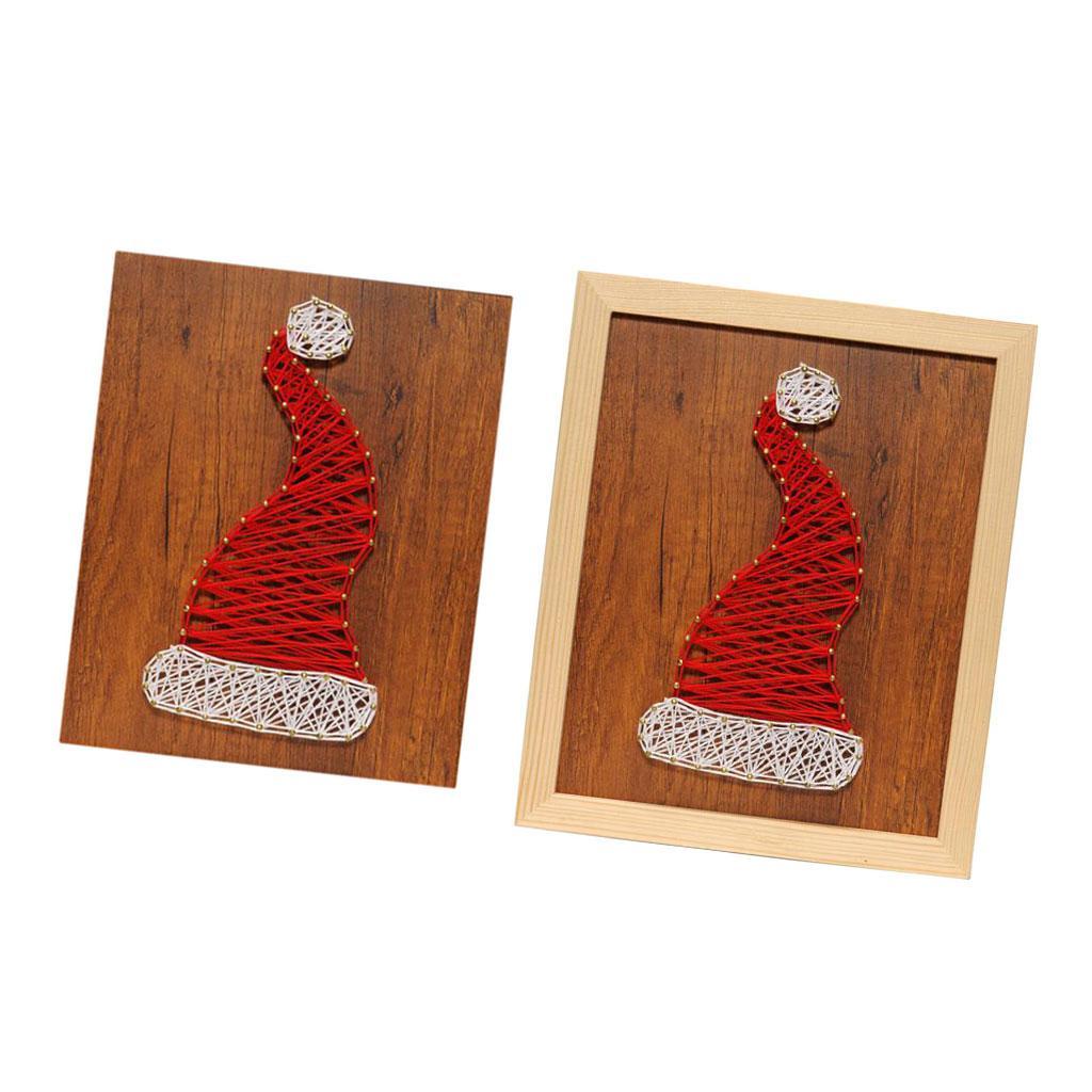 Creative Santa Hat String Art Kits for Childern Adults DIY Crafts