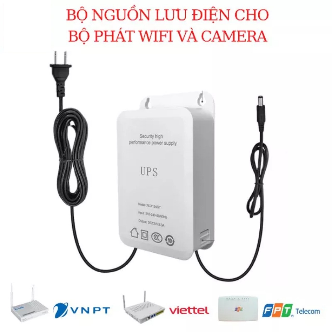 Nguồn pin dự phòng WiFi, camera an ninh UPS, camera ngoài trời, thời gian sử dụng 6-8h sau khi cúp điện loại tốt