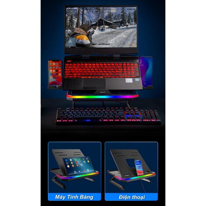 Giá Đỡ Laptop LLANO Đa Năng Đèn LED RGB Dành Cho Dân Văn Phòng Và Game Thủ