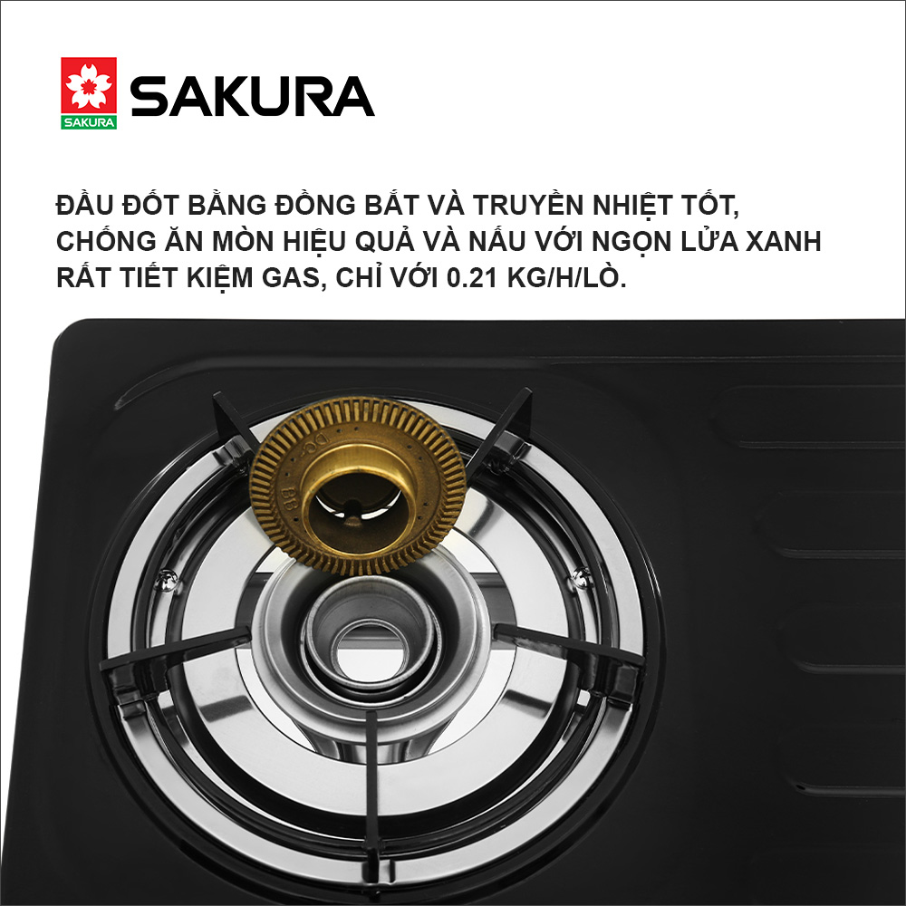 Bếp gas đôi SAKURA SA-2181EB_chính hãng Mekong