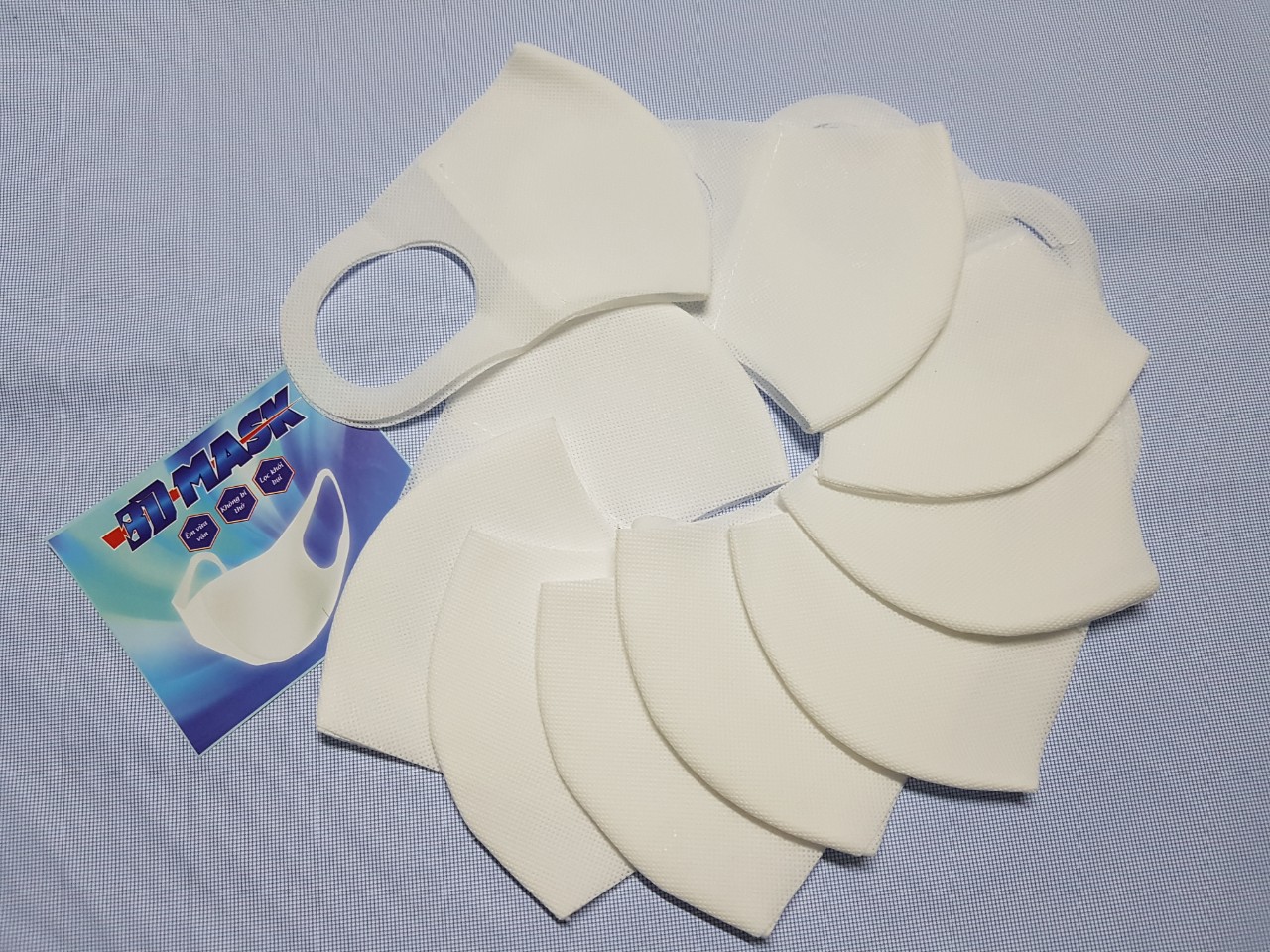 Set 10 cái khẩu trang 2 lớp vải không dệt dành cho nam nữ - giặt lại dùng được nhiều lần