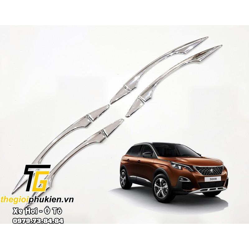 Bộ ốp tay nắm cửa, hõm cửa xe Peugeot 5008 mạ Crom