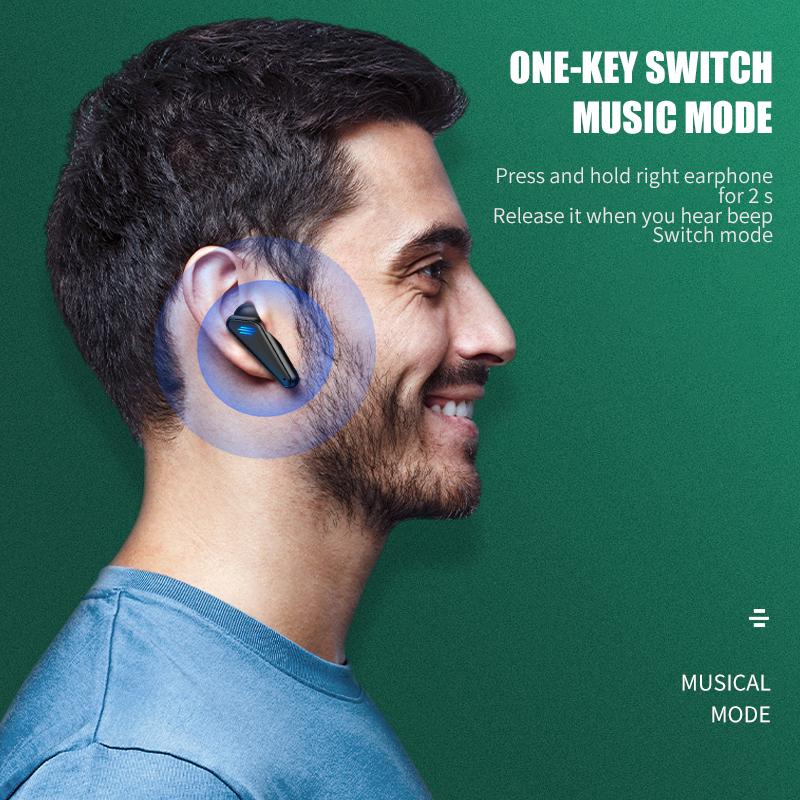 Chuyên Nghiệp Chơi Game Độ Trễ Thấp TWS Bluetooth Tai Nghe Chụp Tai Có Mic Bass Âm Thanh Âm Thanh Định Vị PUBG Tai Nghe Không Dây