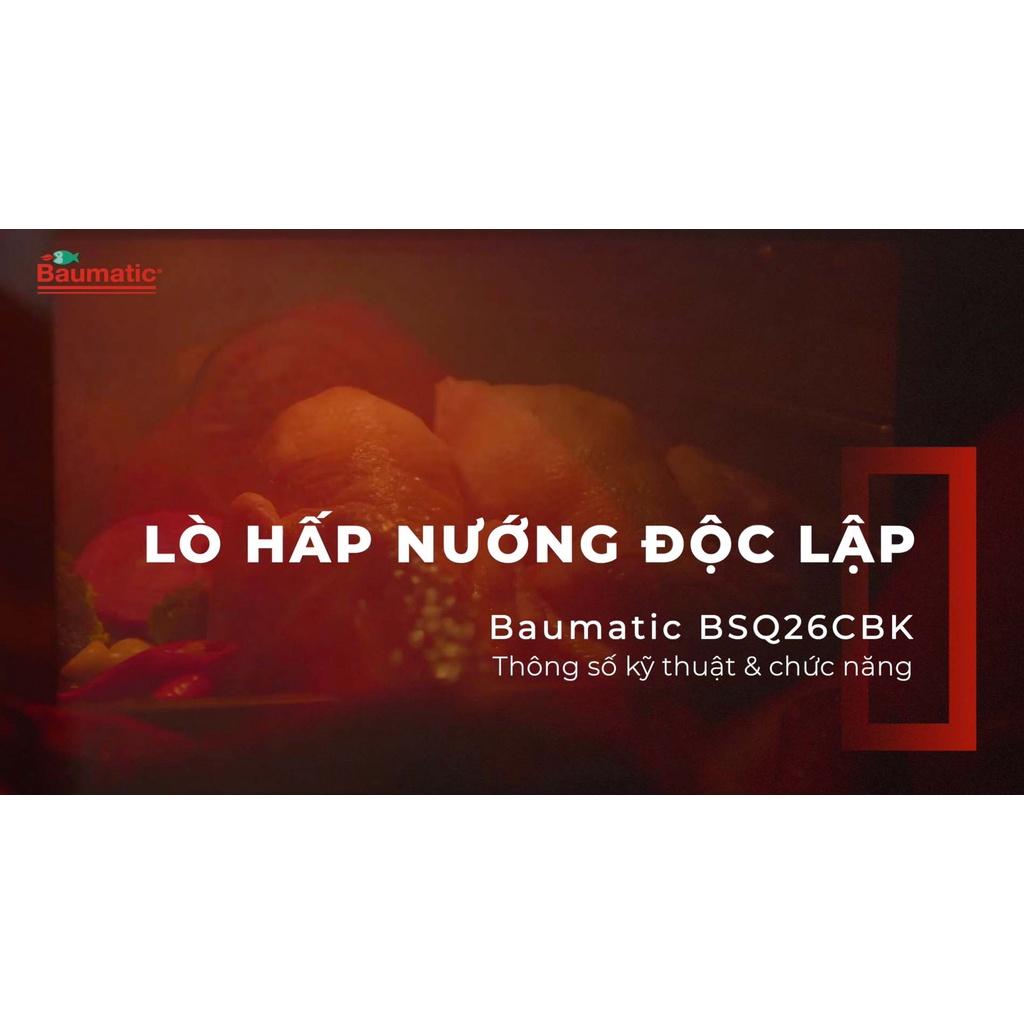 Lò nướng hấp 10 chức năng Baumatic BSQ26CBK - Thương hiệu của Anh &quot;Hàng nhập khẩu&quot;