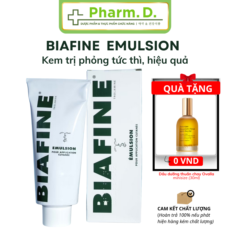 [CHÍNH HÃNG] Kem Làm Dịu Vết Phỏng Biafine Emulsion 93G Janssen Kem Bôi Phỏng, Ban Đỏ Thứ Phát