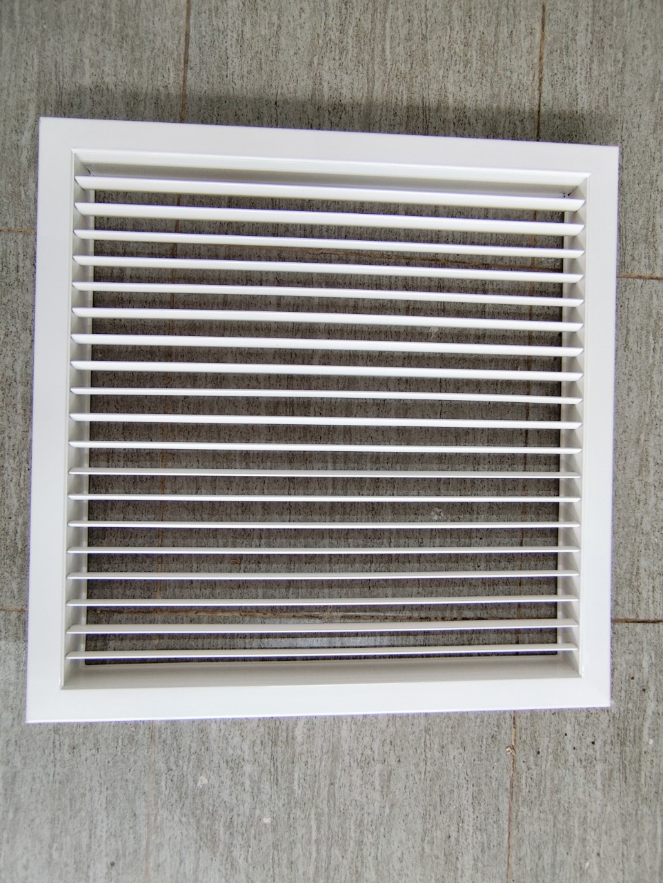 Cửa gió nhôm 450x450 nan bầu dục, miệng gió điều hòa âm trần nhôm