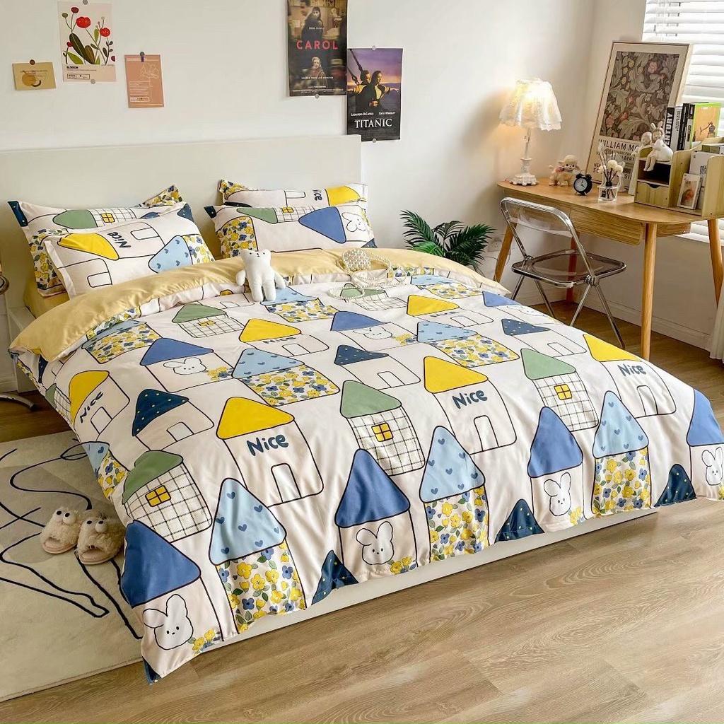 Bộ chăn ga gối Cotton poly M2T Bedding, vỏ chăn mền, drap ga giường và 2 vỏ gối nằm - PL Ngôi Nhà Limit